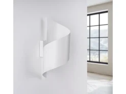Lámparas de pared Zaltonia moderno de acero - 1 fuentes luminosas 3000K - L.15 x A.31 cm - blanco