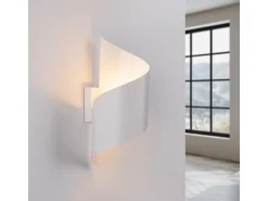 Lámparas de pared Zaltonia moderno de acero - 1 fuentes luminosas 3000K - L.15 x A.31 cm - blanco