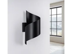 Lámparas de pared Zaltonia moderno de acero - 1 fuentes luminosas 3000K - L.15 x A.31 cm - negro