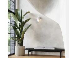 Lámparas de pared Zaltonia moderno de acero - 1 fuentes luminosas 4000K - L.15 x A.31 cm - blanco