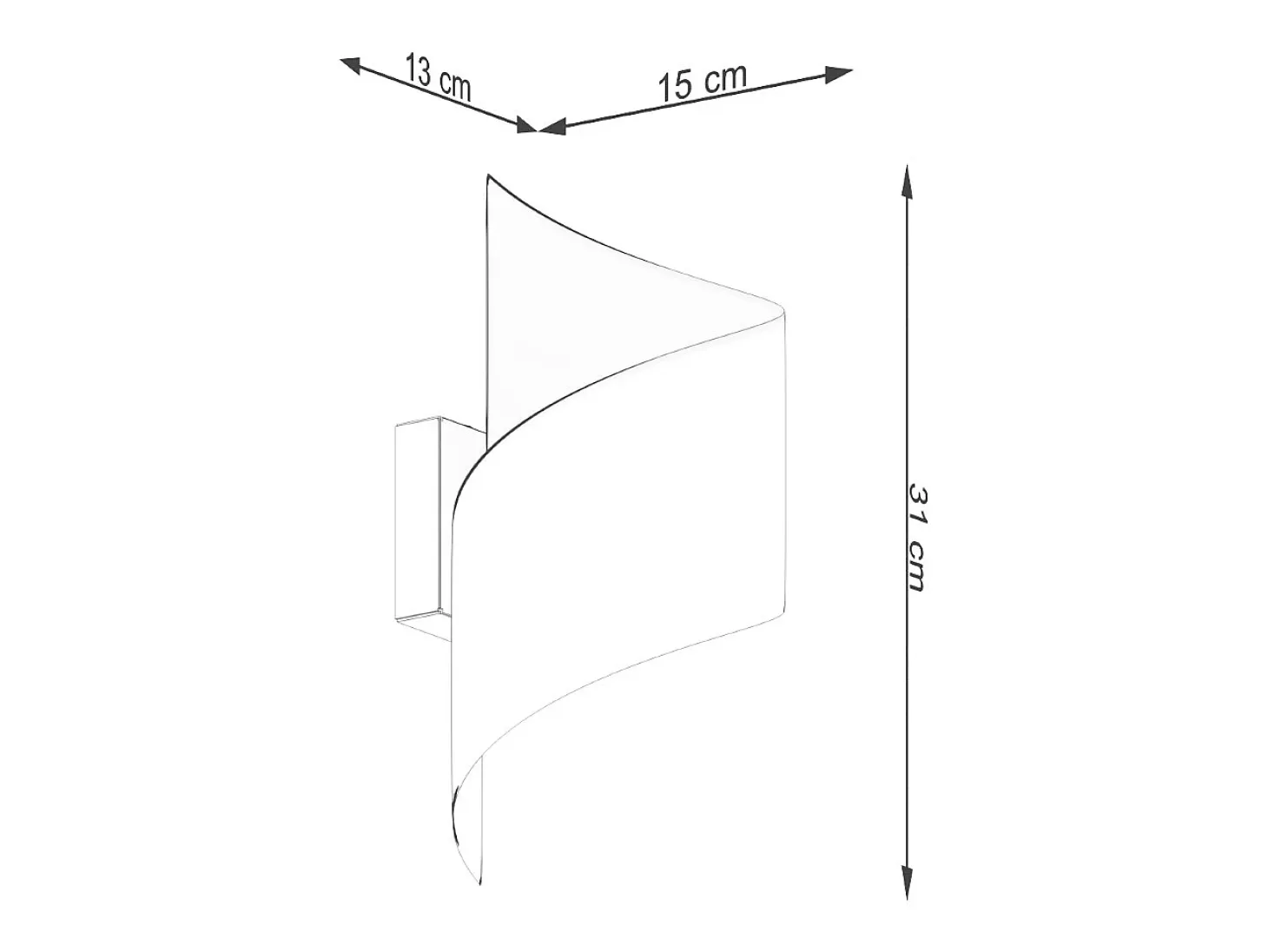 Lámparas de pared Zaltonia moderno de acero - 1 fuentes luminosas 4000K - L.15 x A.31 cm - negro