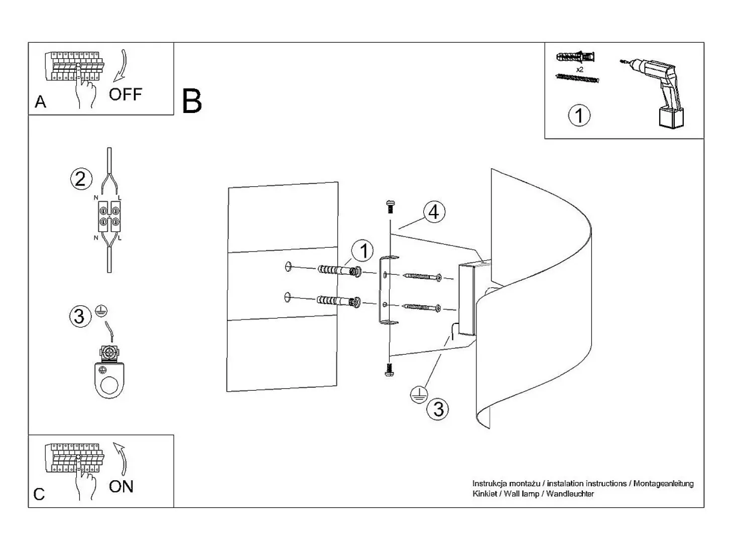Lámparas de pared Zaltonia moderno de acero - 1 fuentes luminosas 4000K - L.15 x A.31 cm - negro