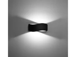 Lámparas de pared Zanila moderno de acero - 1 fuentes luminosas 4000K - L.30 x A.13 cm - negro