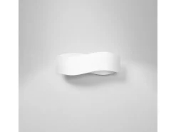 Lámparas de pared Zanila moderno de acero - 2 fuentes luminosas 3000K - L.40 x A.15 cm - blanco