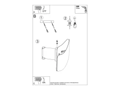 Lámparas de pared Zanila moderno de acero - 1 fuentes luminosas 4000K - L.30 x A.13 cm - blanco