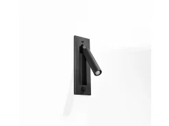 Lámparas de pared Zarenex moderno de acero - 1 fuentes luminosas 3000K - L.6,5 x A.20 cm - negro