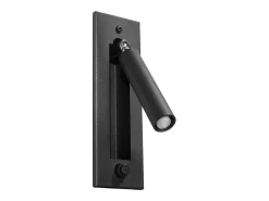 Lámparas de pared Zarenex moderno de acero - 1 fuentes luminosas 3000K - L.6,5 x A.20 cm - negro
