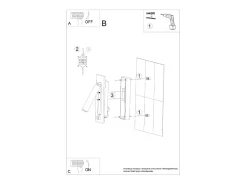 Lámparas de pared Zarenex moderno de acero - 1 fuentes luminosas 4000K - L.6,5 x A.20 cm - negro