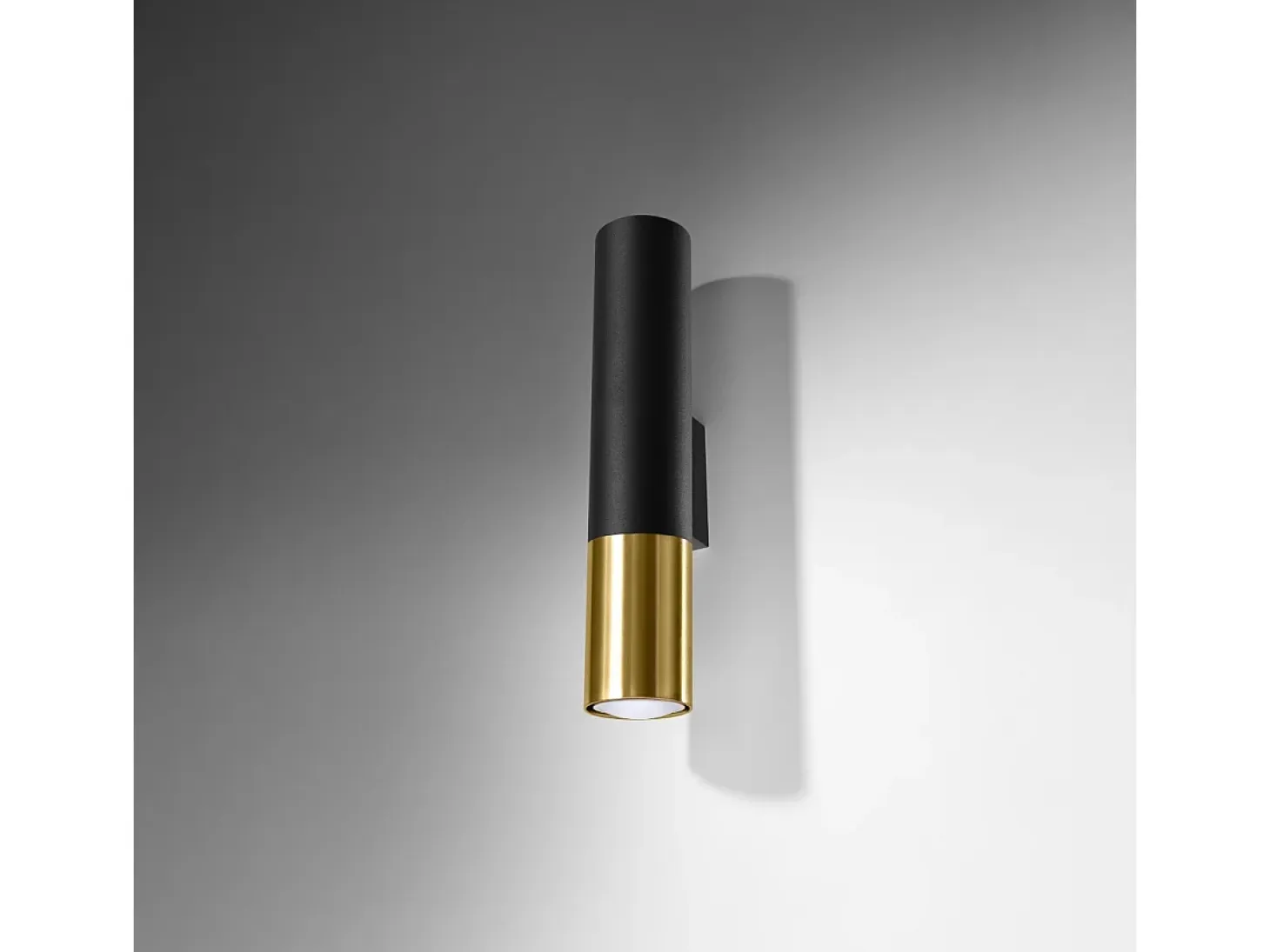 Lámparas de pared Zarpex moderno de acero - 2 fuentes luminosas 3000K - L.6 x A.29 cm - oro negro