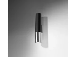 Lámparas de pared Zarpex moderno de acero - 2 fuentes luminosas 3000K - L.6 x A.29 cm - negro/cromo