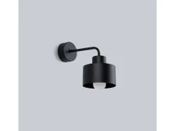 Lámparas de pared Zavros moderno de acero - 1 fuentes luminosas 3000K - L.22 x A.20 cm - negro