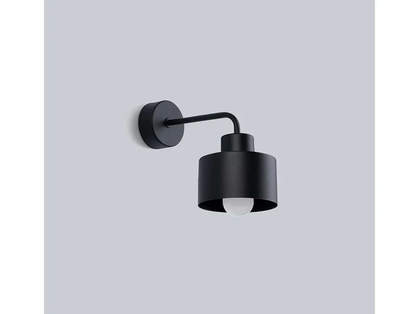Lámparas de pared Zavros moderno de acero - 1 fuentes luminosas 3000K - L.22 x A.20 cm - negro