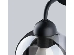 Lámparas de pared Zelaro moderno de acero - 1 fuentes luminosas 4000K - L.15 x A.26 cm - negro