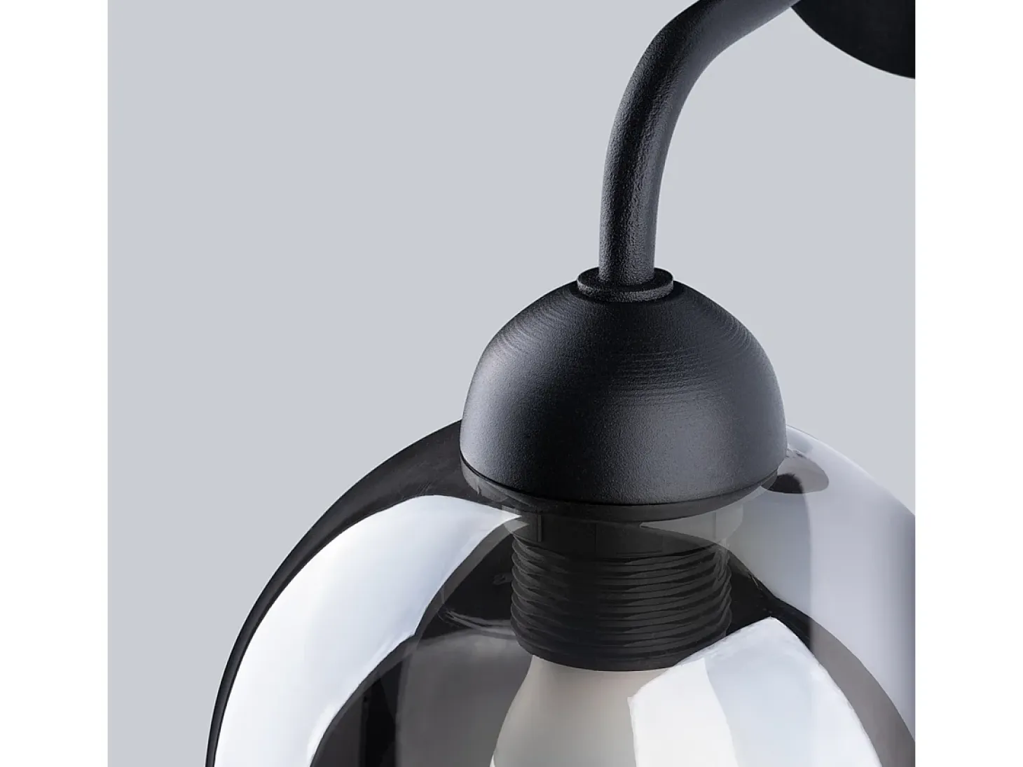 Lámparas de pared Zelaro moderno de acero - 1 fuentes luminosas 4000K - L.15 x A.26 cm - negro