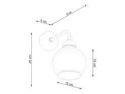 Lámparas de pared Zelaro moderno de acero - 1 fuentes luminosas 4000K - L.15 x A.26 cm - negro