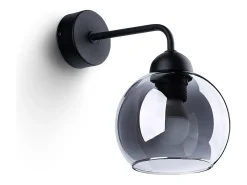 Lámparas de pared Zelaro moderno de acero - 1 fuentes luminosas 3000K - L.15 x A.26 cm - negro