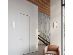 Lámparas de pared Zelfon moderno de acero - 2 fuentes luminosas 4000K - L.20 x A.40 cm - blanco