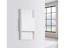 Lámparas de pared Zelfon moderno de acero - 2 fuentes luminosas 4000K - L.20 x A.40 cm - blanco