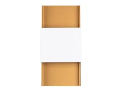 Lámparas de pared Zelfon moderno de acero - 2 fuentes luminosas 3000K - L.20 x A.40 cm - oro/blanco
