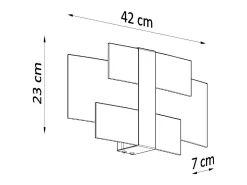 Lámparas de pared Zelora moderno de acero/vidrio - 2 fuentes luminosas 3000K - L.42 x A.23 cm - cromo/blanco