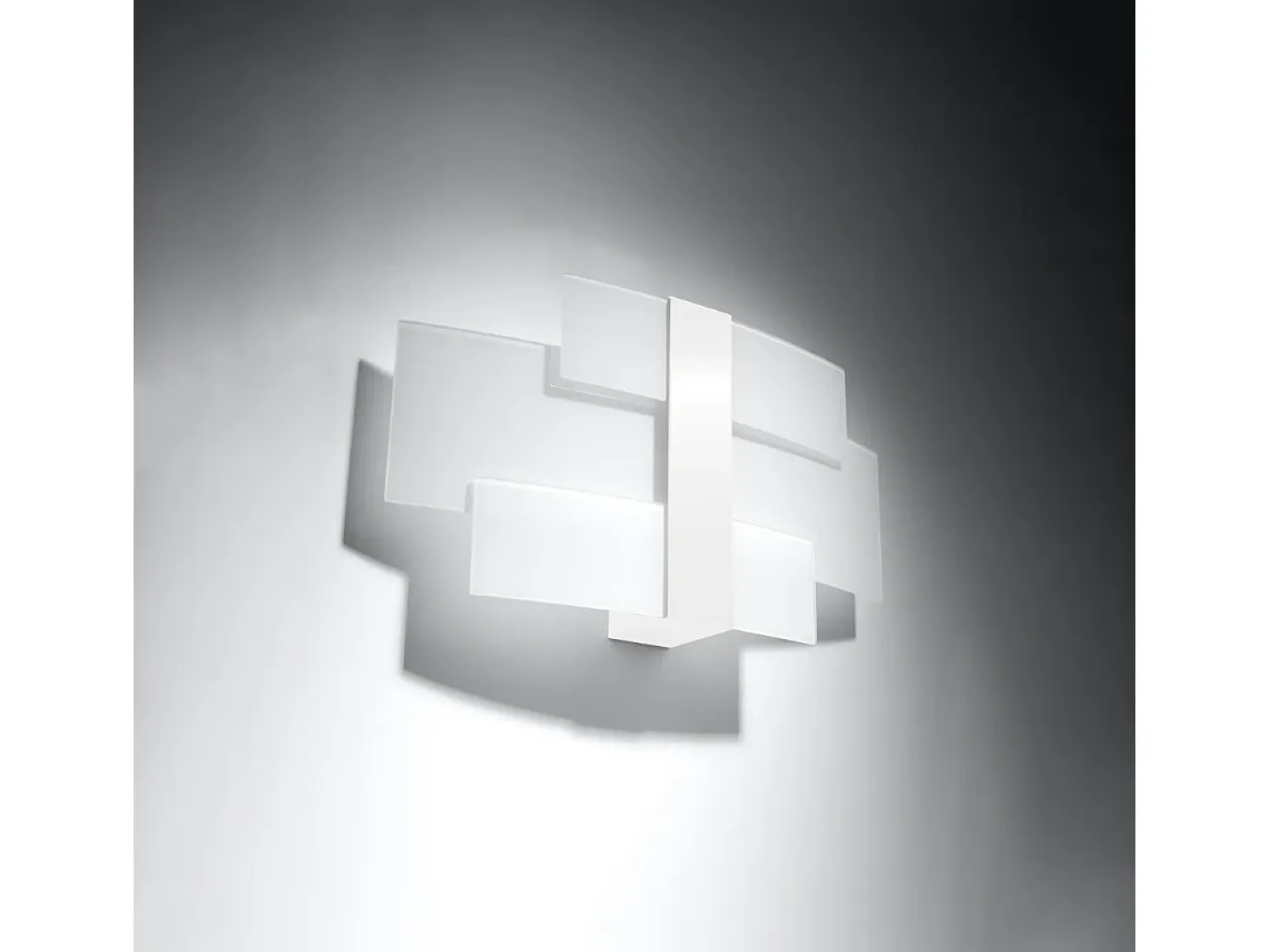 Lámparas de pared Zelora moderno de acero/vidrio - 2 fuentes luminosas 3000K - L.42 x A.23 cm - blanco