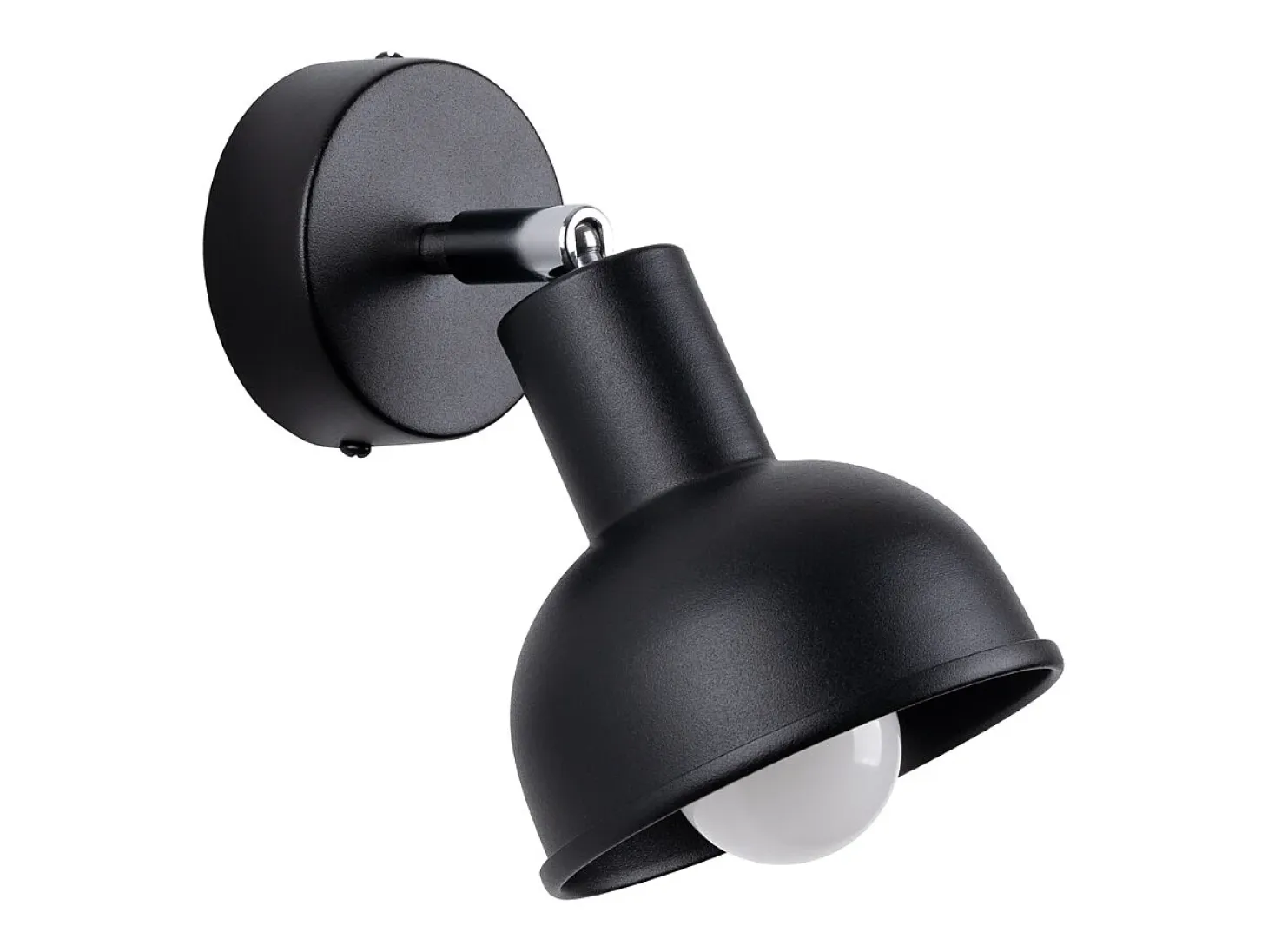 Lámparas de pared Zenda desván de acero - 1 fuentes luminosas 3000K - L.19 x A.17 cm - negro