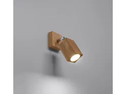 Lámparas de pared Zezu escandinavo de madera - 1 fuentes luminosas 4000K - L.8 x A.17 cm - roble