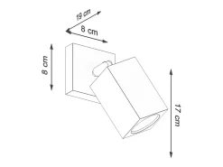 Lámparas de pared Zezu escandinavo de madera - 1 fuentes luminosas 4000K - L.8 x A.17 cm - roble
