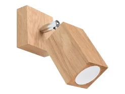 Lámparas de pared Zezu escandinavo de madera - 1 fuentes luminosas 3000K - L.8 x A.17 cm - roble