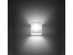 Lámparas de pared Zinalo moderno de vaso - 1 fuentes luminosas 4000K - L.10 x A.10 cm - blanco