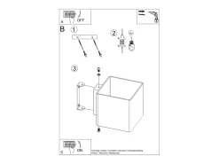 Lámparas de pared Zinalo moderno de vaso - 1 fuentes luminosas 3000K - L.10 x A.10 cm - blanco