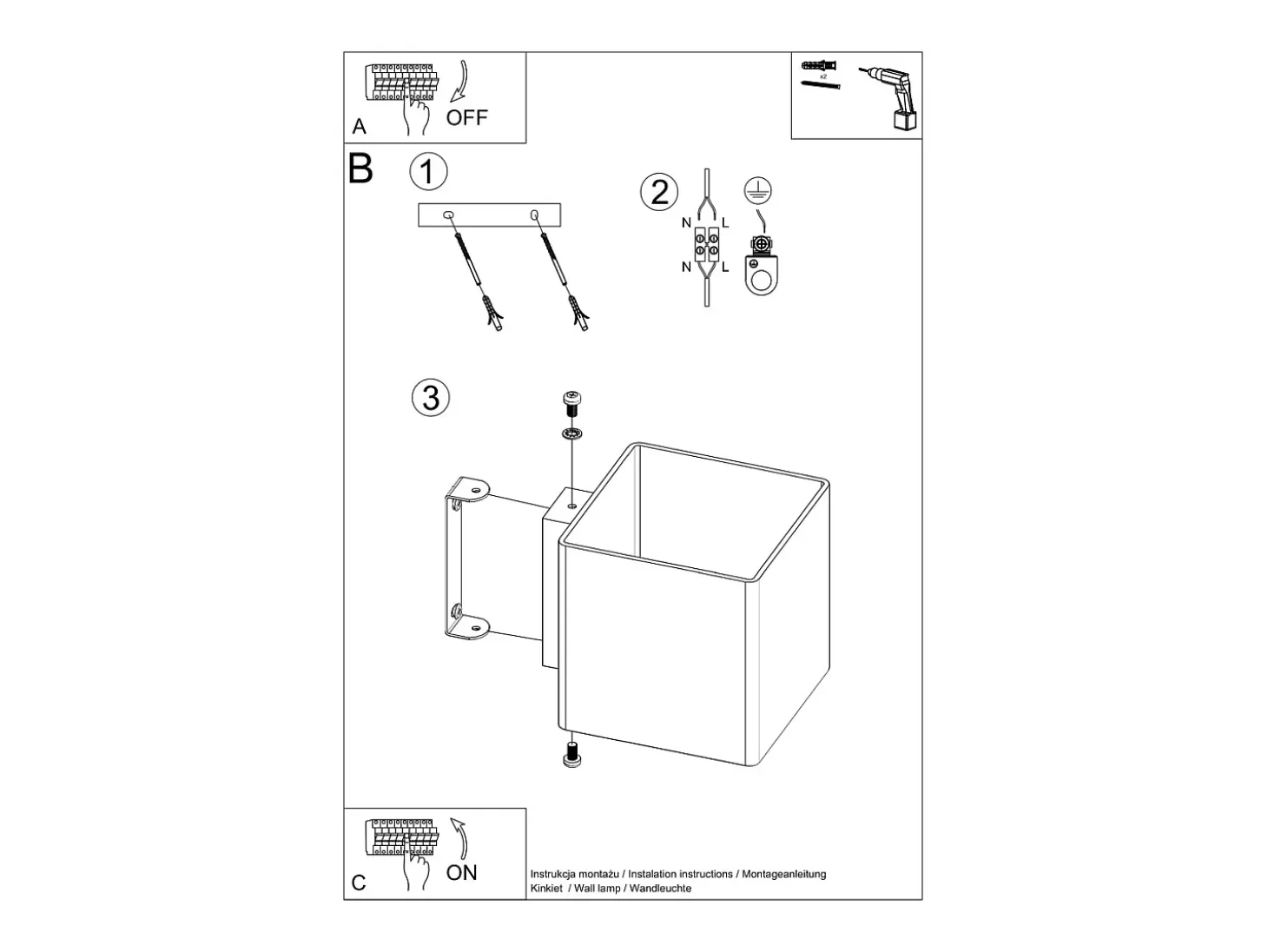 Lámparas de pared Zinalo moderno de vaso - 1 fuentes luminosas 3000K - L.10 x A.10 cm - blanco