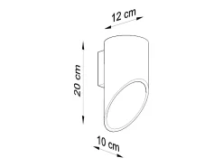 Lámparas de pared Zitiex moderno de aluminio - 1 fuentes luminosas 4000K - L.10 x A.20 cm - blanco
