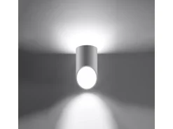 Lámparas de pared Zitiex moderno de aluminio - 1 fuentes luminosas 4000K - L.10 x A.20 cm - blanco