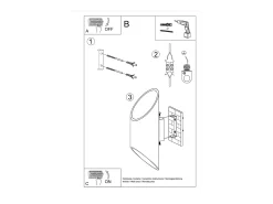 Lámparas de pared Zitiex moderno de aluminio - 1 fuentes luminosas 4000K - L.10 x A.30 cm - blanco
