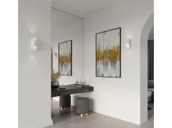 Lámparas de pared Zitiex moderno de aluminio - 1 fuentes luminosas 4000K - L.10 x A.30 cm - blanco