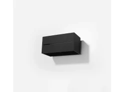 Lámparas de pared Zorbo maxi moderno de aluminio - 2 fuentes luminosas 3000K - L.20 x A.10 cm - negro
