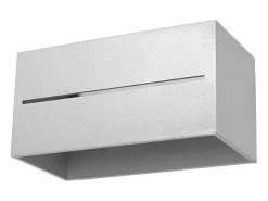 Lámparas de pared Zorbo maxi moderno de aluminio - 2 fuentes luminosas 4000K - L.20 x A.10 cm - gris