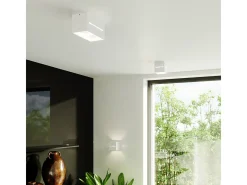 Lámparas de pared Zorbo maxi moderno de aluminio - 2 fuentes luminosas 3000K - L.20 x A.10 cm - blanco