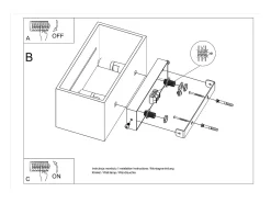 Lámparas de pared Zorbo maxi moderno de aluminio - 2 fuentes luminosas 3000K - L.20 x A.10 cm - gris