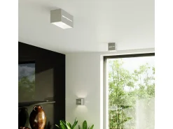 Lámparas de pared Zorbo moderno de aluminio - 1 fuentes luminosas 3000K - L.10 x A.10 cm - gris