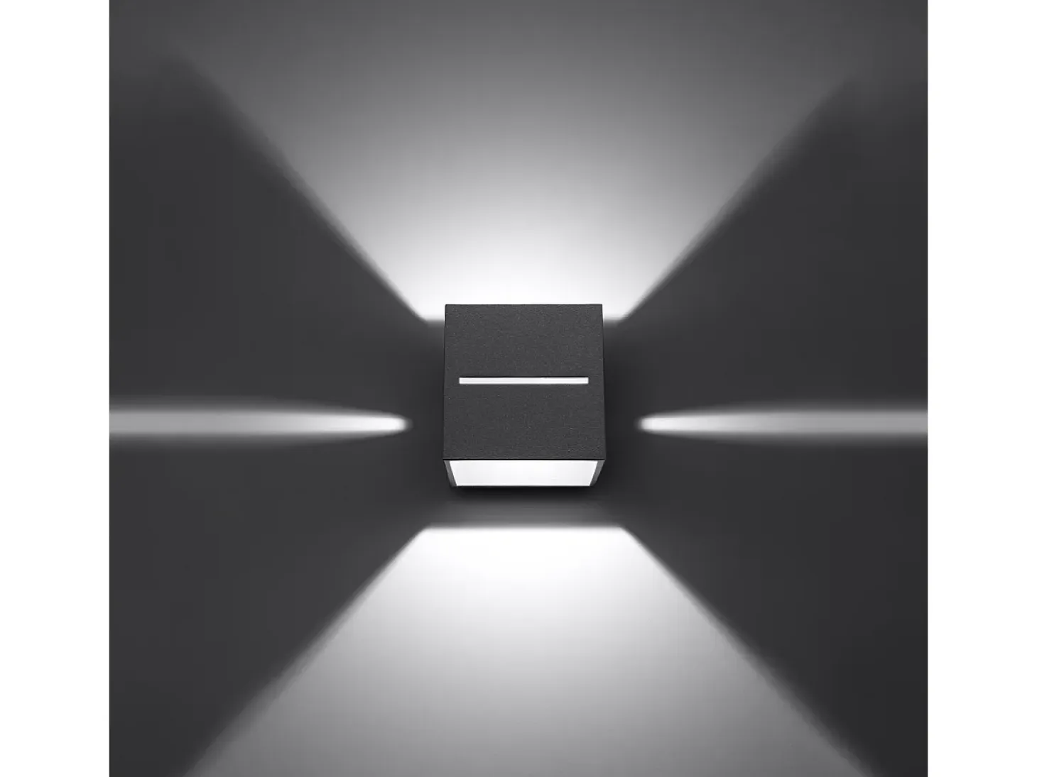 Lámparas de pared Zorbo moderno de aluminio - 1 fuentes luminosas 3000K - L.10 x A.10 cm - gris