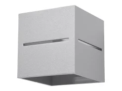 Lámparas de pared Zorbo moderno de aluminio - 1 fuentes luminosas 3000K - L.10 x A.10 cm - gris