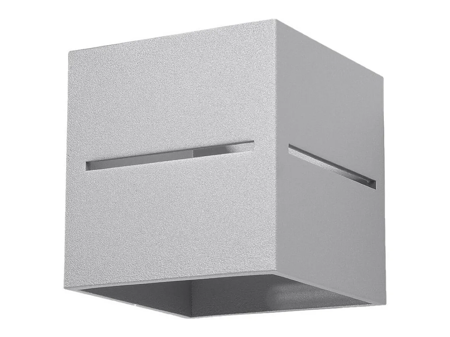 Lámparas de pared Zorbo moderno de aluminio - 1 fuentes luminosas 3000K - L.10 x A.10 cm - gris