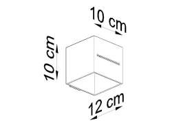 Lámparas de pared Zorbo moderno de aluminio - 1 fuentes luminosas 4000K - L.10 x A.10 cm - gris