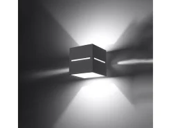 Lámparas de pared Zorbo moderno de aluminio - 1 fuentes luminosas 4000K - L.10 x A.10 cm - gris
