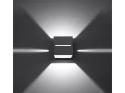 Lámparas de pared Zorbo moderno de aluminio - 1 fuentes luminosas 4000K - L.10 x A.10 cm - gris
