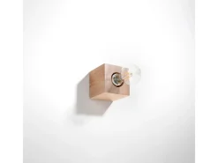 Lámparas de pared Zxina escandinavo de madera - 1 fuentes luminosas 3000K - L.10 x A.10 cm - madera natural