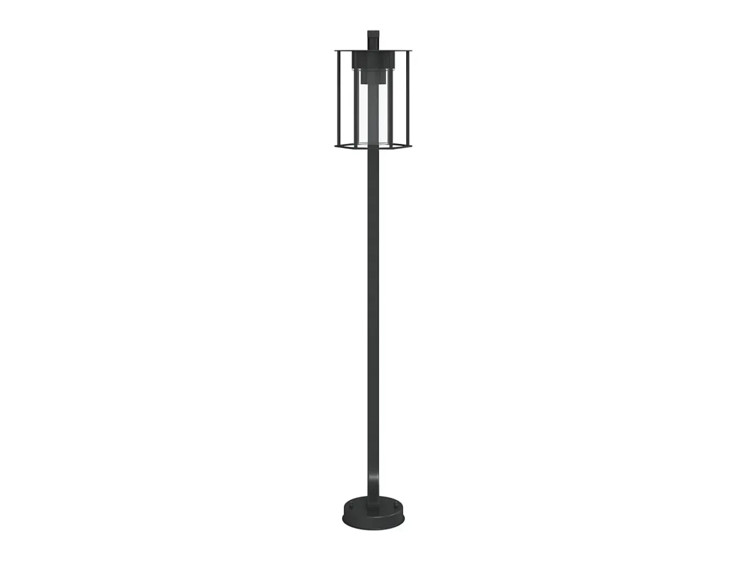 Lámparas de pie de exterior 3 piezas 100 cm acero inoxidable negro 02_0042544