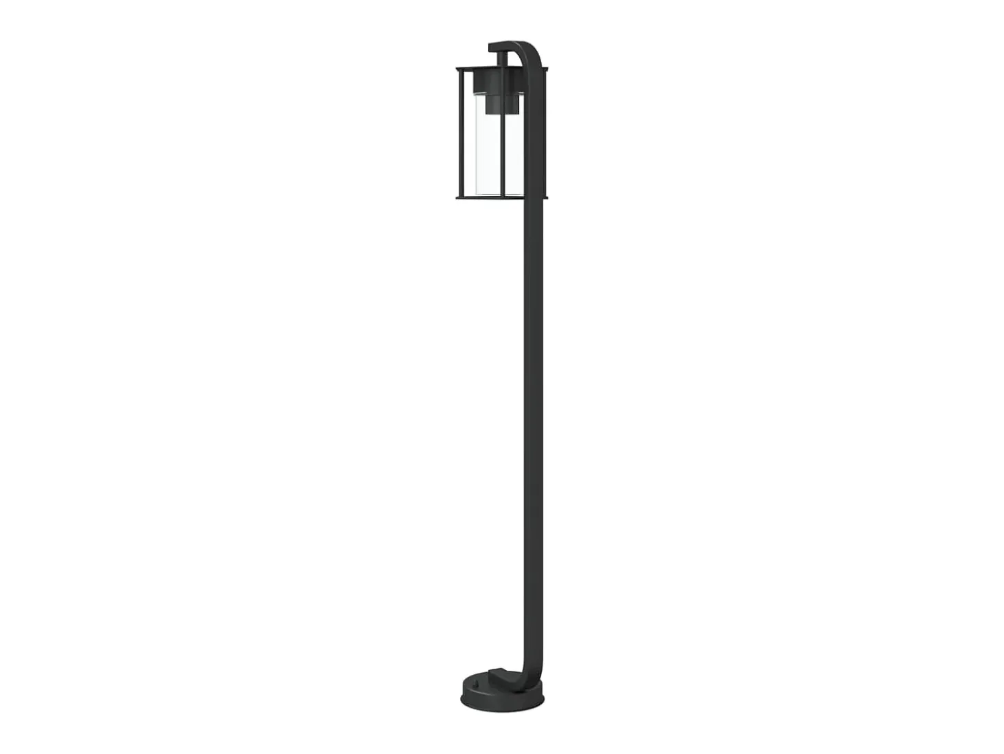 Lámparas de pie de exterior 3 piezas 100 cm acero inoxidable negro 02_0042544